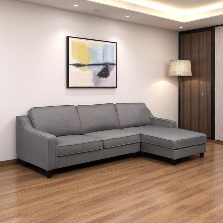 Novel Stunning Grey Sectional Sofa With RHF Chaise