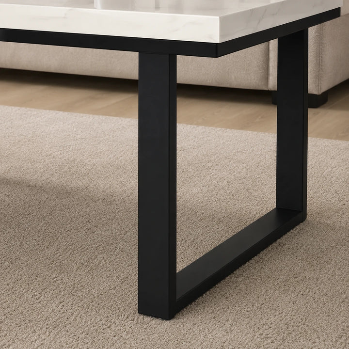 Empire 3-Piece Occasional Table Set - White/ Black