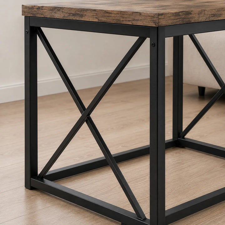 Venice 3-Piece Occasional Table Set - Grey/ Black