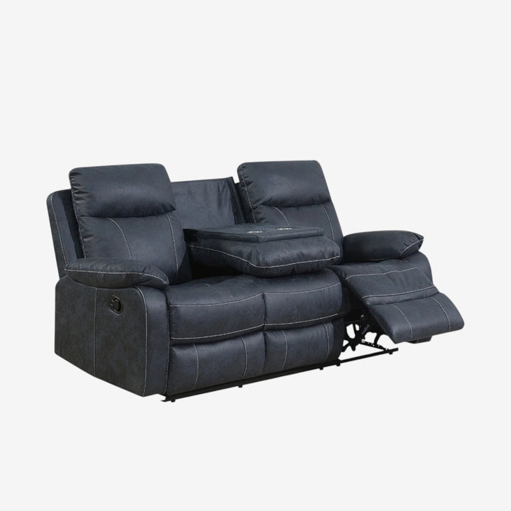 Velmor Manual Recliner Sofa in Fabric Upholstery - Blue | Timeless, Affordable, Comfortable & Built to Last