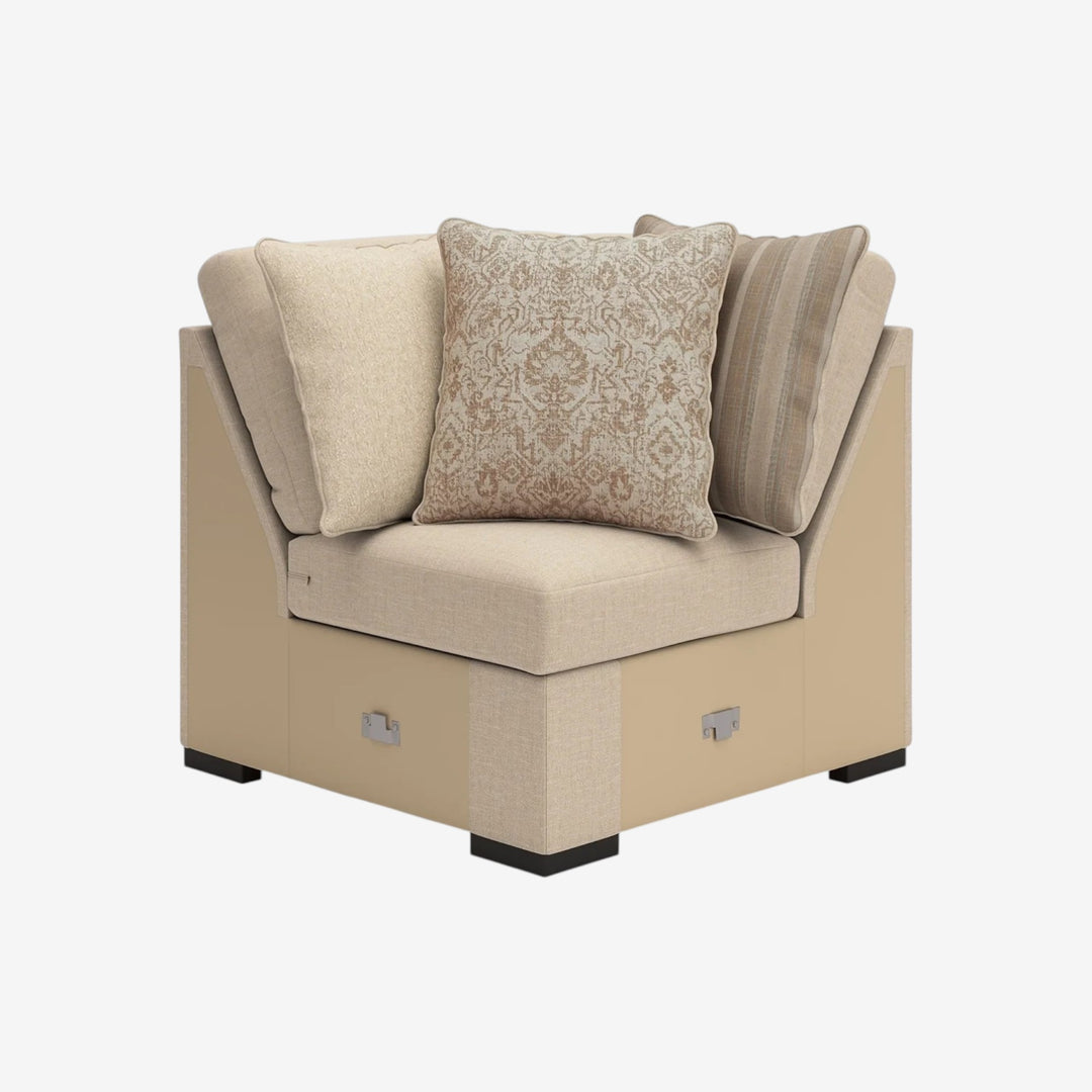 LadyMae 5-Piece Fabric Sectional Sofa With Chaise - Twill | Benchcraft By Ashley