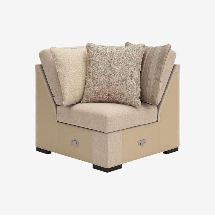 LadyMae 5-Piece Fabric Sectional Sofa With Chaise - Twill | Benchcraft By Ashley