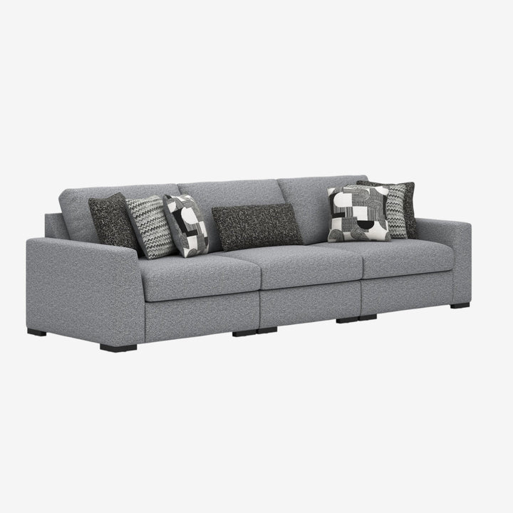 61305S2 Bealton 3-Piece Modular Sofa In Fabric Upholstery - Salt and Pepper | Benchcraft By Ashley