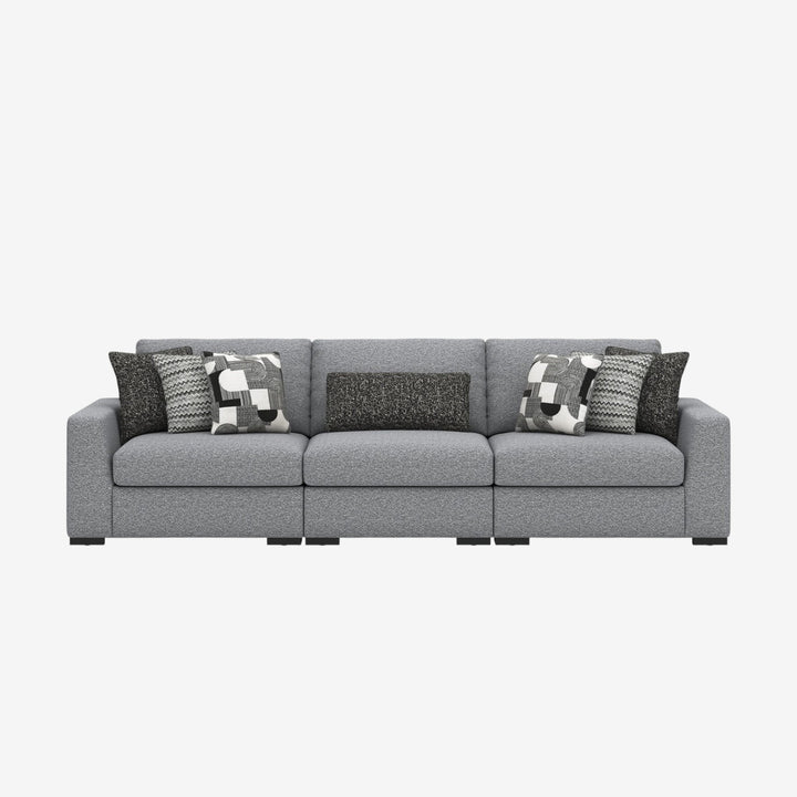 61305S2 Bealton 3-Piece Modular Sofa In Fabric Upholstery - Salt and Pepper | Benchcraft By Ashley