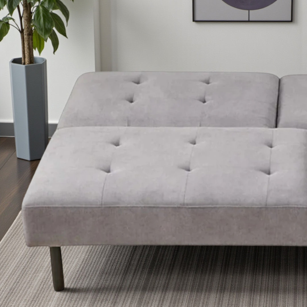 Lucas Fabric Upholstered Sofa Bed In Grey Finish