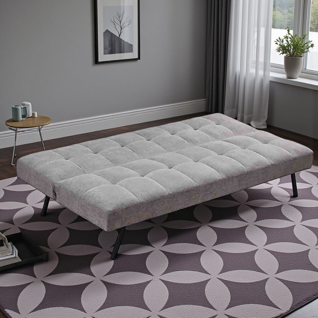 Harrison Fabric Upholstered Sofa Bed In Appealing Grey Finish