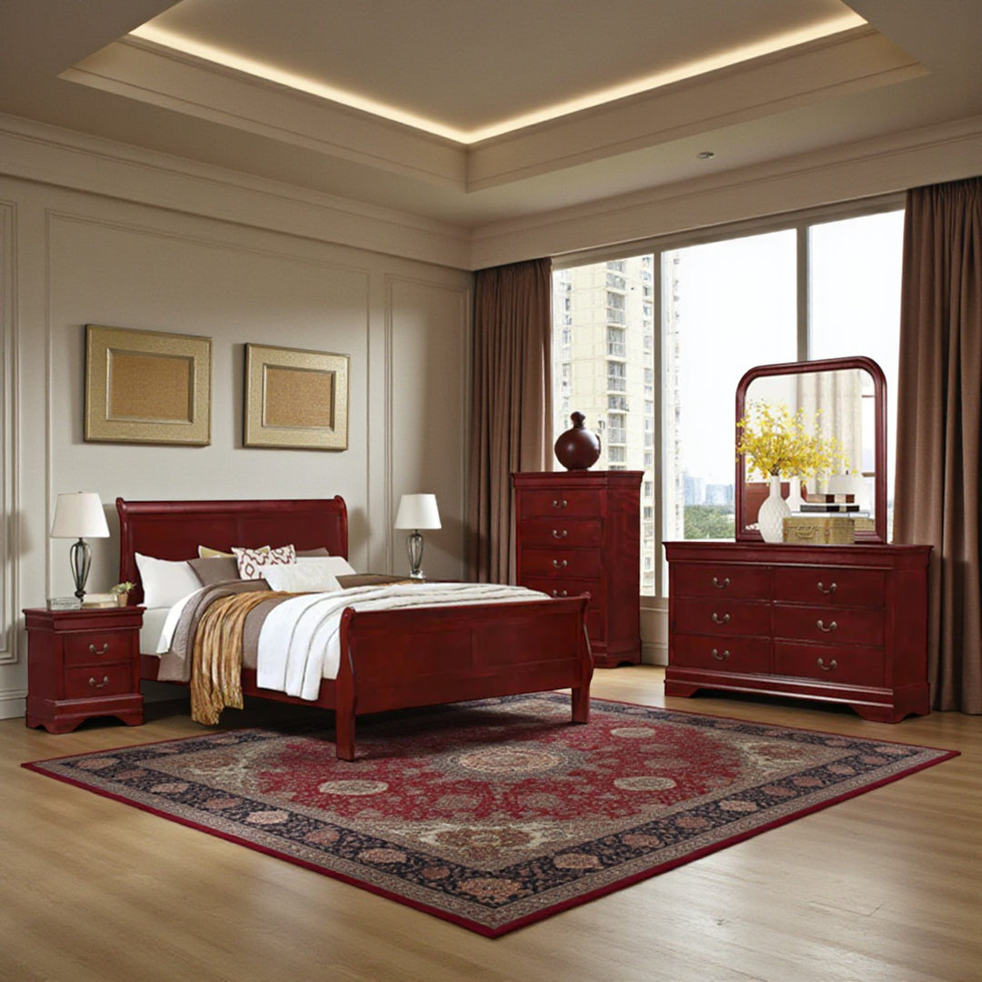 Regal 8-Piece Traditional Style Bedroom Set - Cherry