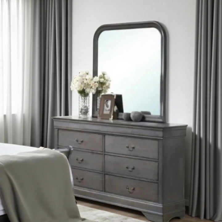 Regal 8-Piece Traditional Style Bedroom Set - Grey