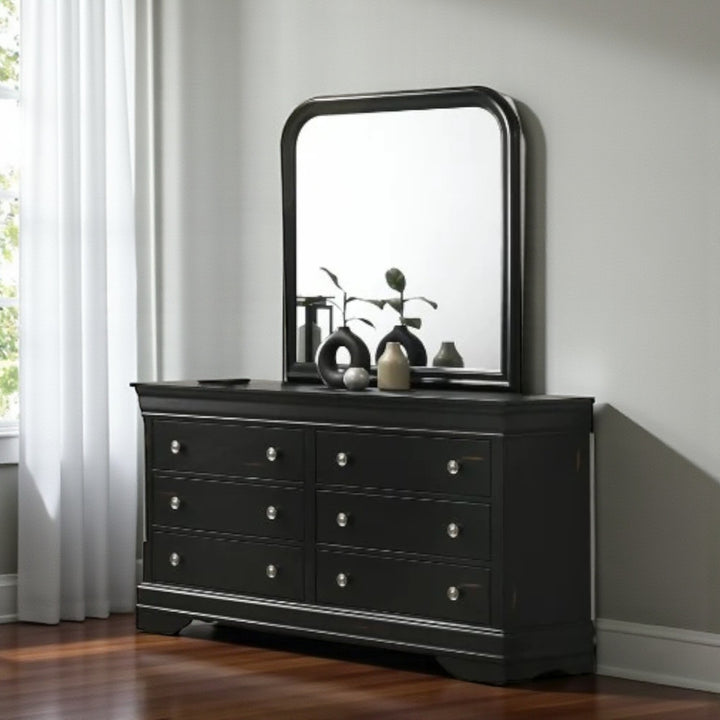 Lucent 8-Piece Bedroom Set - Black | Mid-Century Modern, Sturdy & Storage Solution