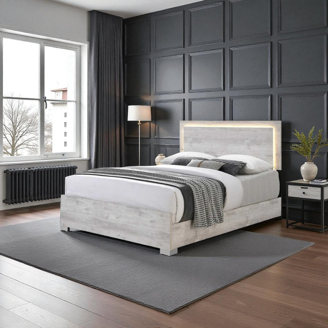 Solace 8-Piece Bedroom Set In Appealing White Finish