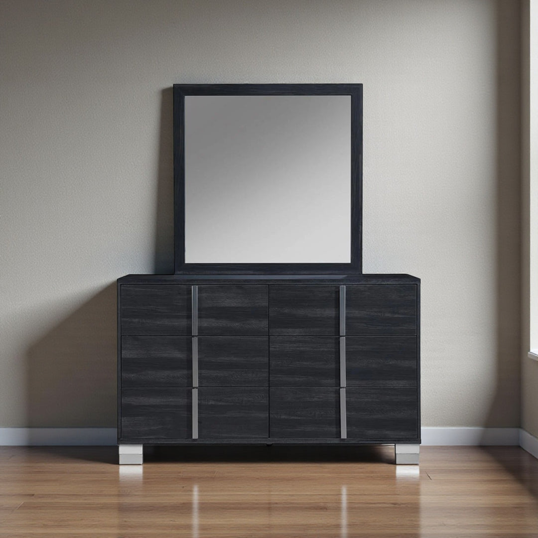 Solace 8-Piece Bedroom Set In Striking Grey Finish