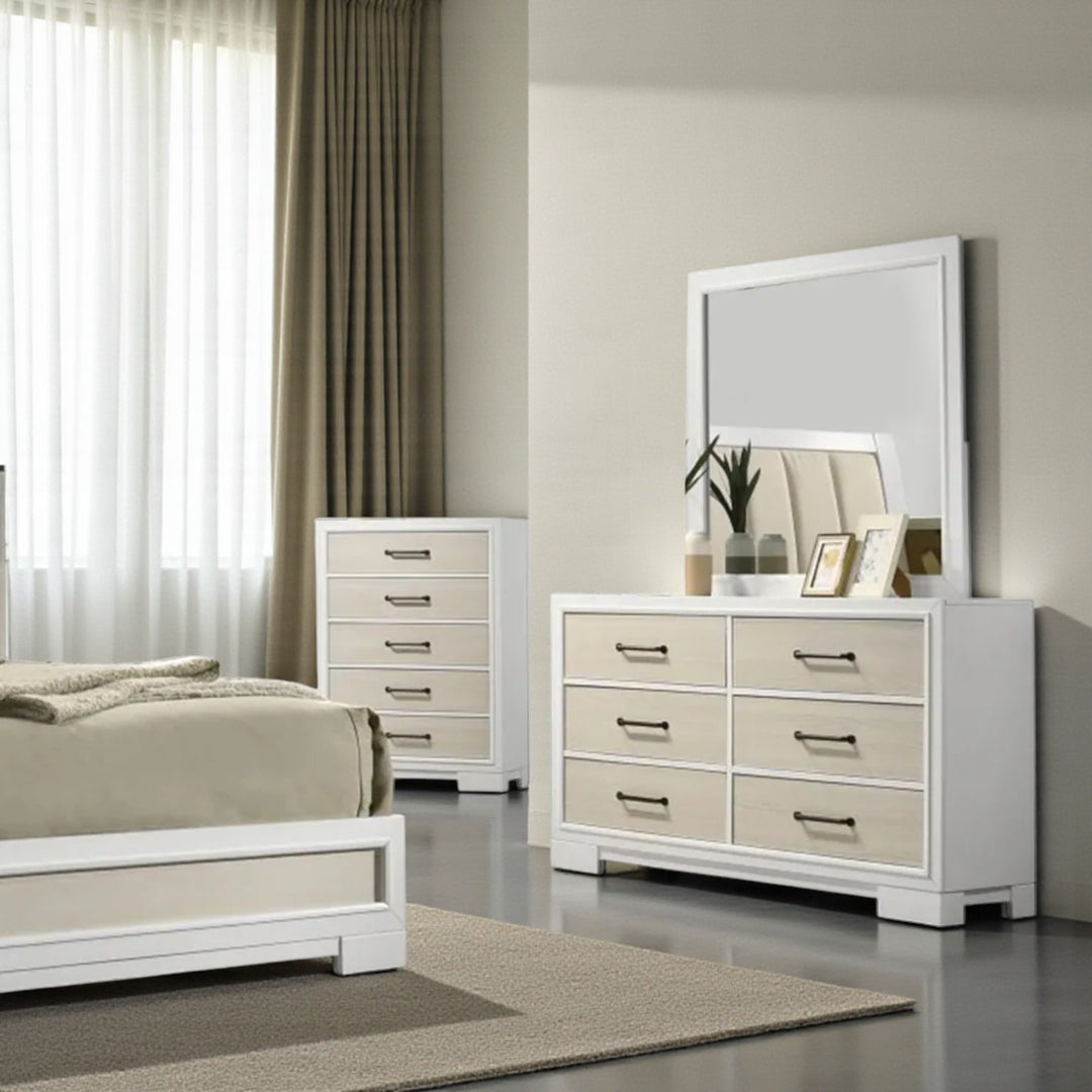 Paragon 8-Piece Bedroom Set In Striking White Finish