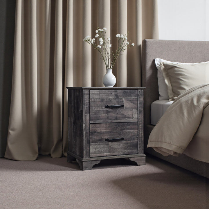 Tide Wooden Nightstand - Dark Brown | Stylish, Compact & Built to Last