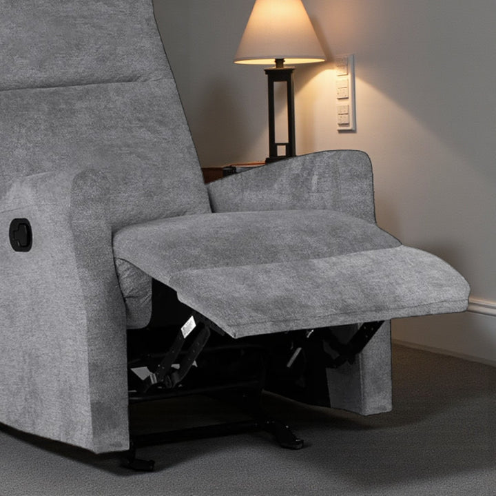 Mist Manual Recliner Chair in Fabric Upholstery - Graphite | Stylish, Durable & Comfortable With Gliding Motion