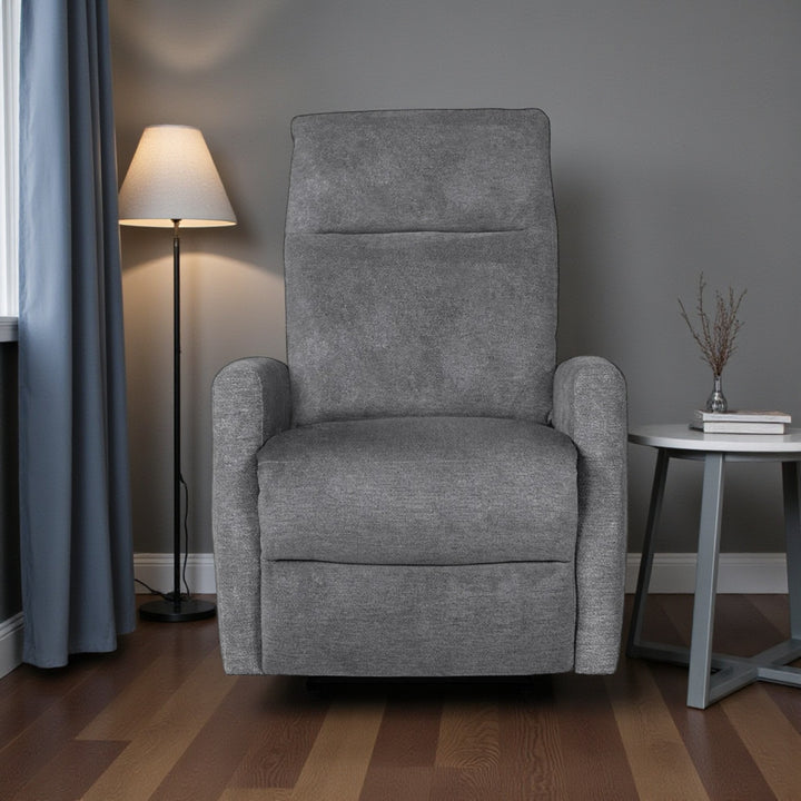 Mist Manual Recliner Chair in Fabric Upholstery - Graphite | Stylish, Durable & Comfortable With Gliding Motion