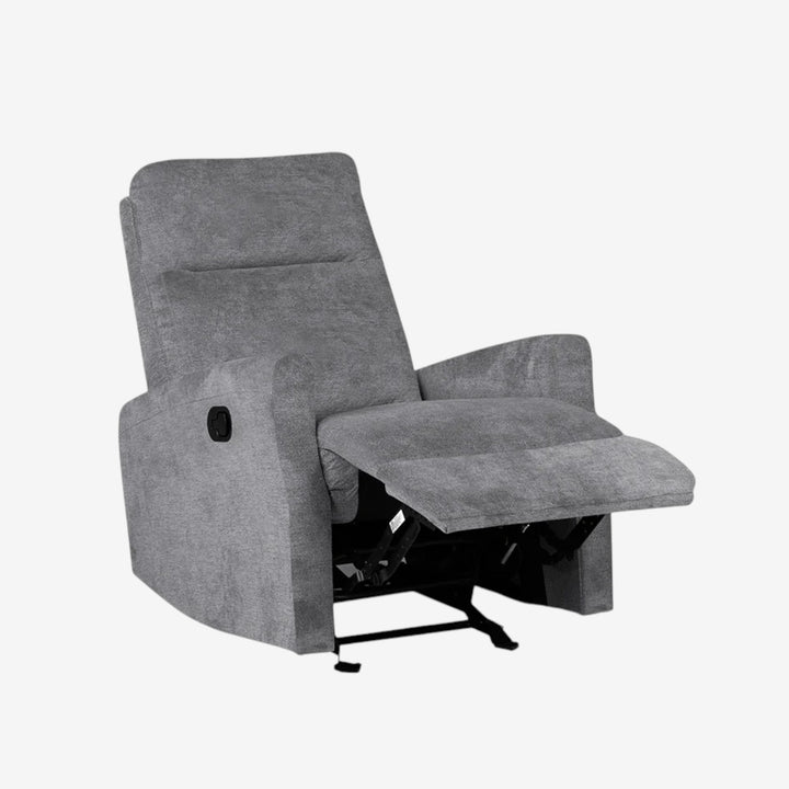 Mist Manual Recliner Chair in Fabric Upholstery - Graphite | Stylish, Durable & Comfortable With Gliding Motion