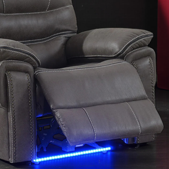 Alina Power Recliner Chair in Leathaire Upholstery - Dark Grey | Contemporary, Sleek, Comfortable & Built to Last