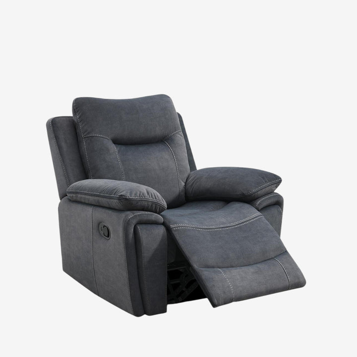 Calibre Manual Recliner Chair in Fabric Upholstery - Grey | Modern, Stylish, Comfortable & Built to Last