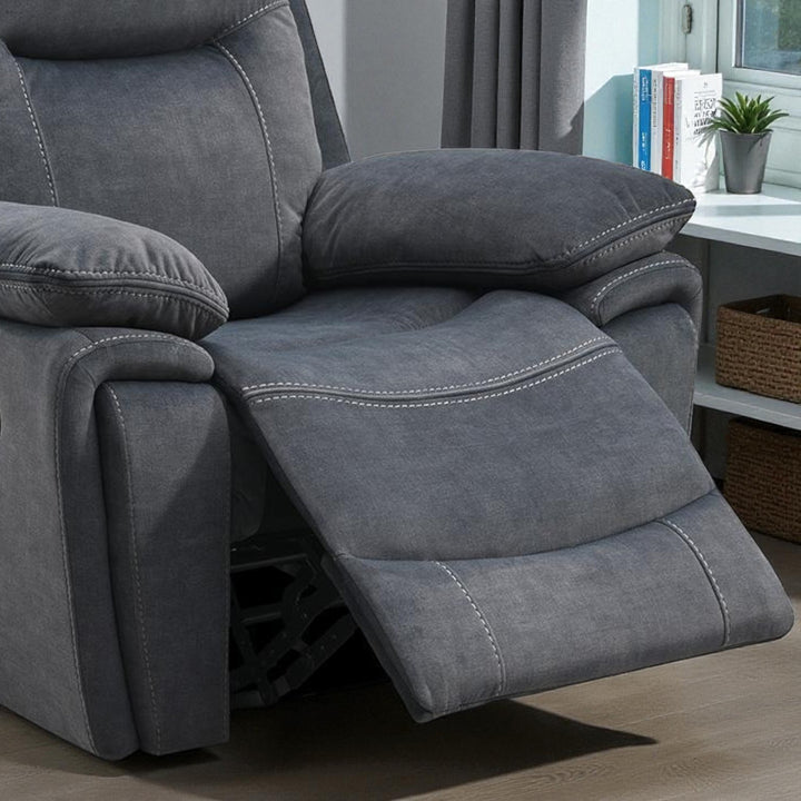 Calibre Manual Recliner Chair in Fabric Upholstery - Grey | Modern, Stylish, Comfortable & Built to Last