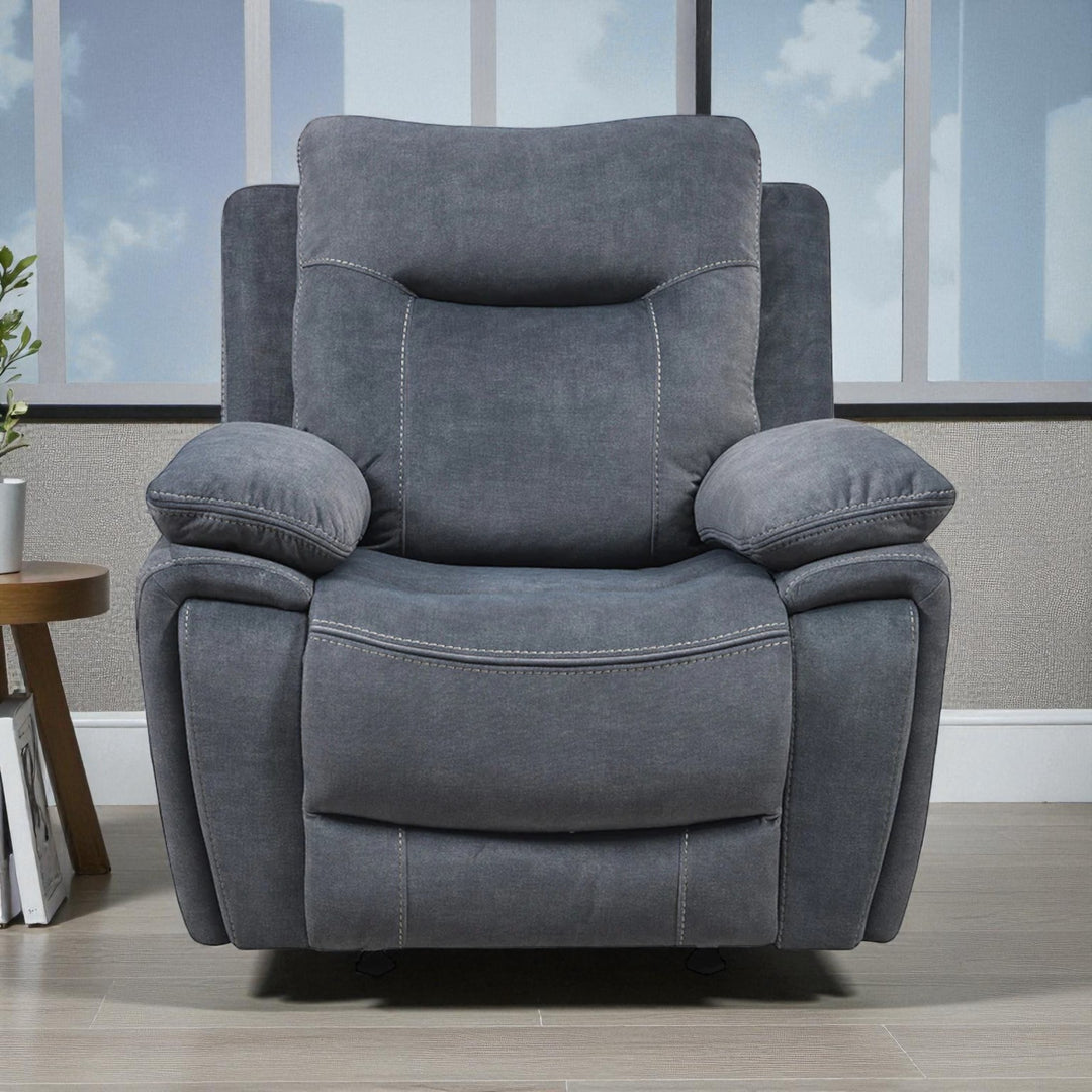 Calibre Manual Recliner Chair in Fabric Upholstery - Grey | Modern, Stylish, Comfortable & Built to Last