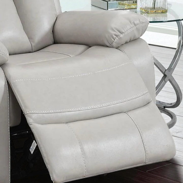 Stravelo Manual Recliner Chair in Leathaire Upholstery - Beige | Stylish, Timeless, Durable & Comfortable