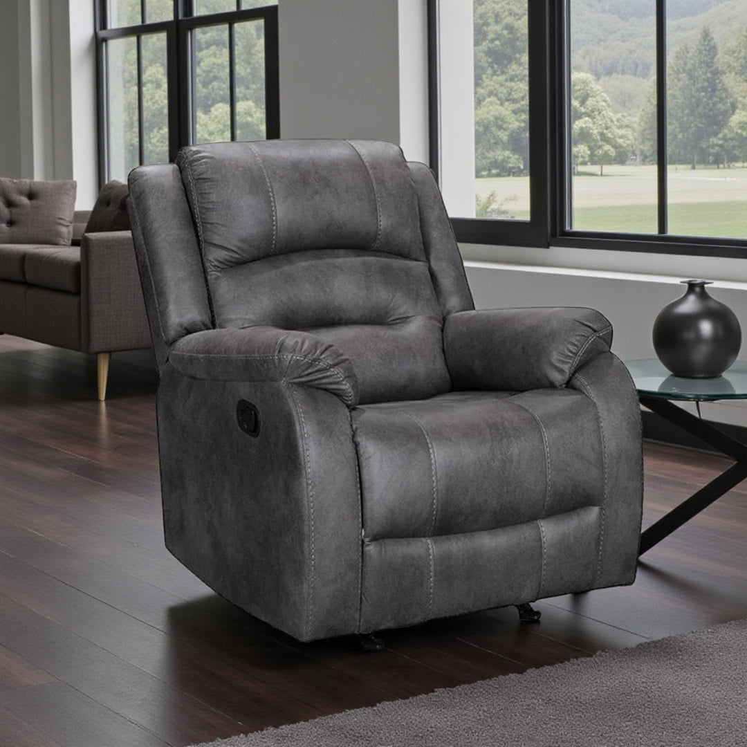 Calvano Manual Recliner Chair in Fabric Upholstery - Grey | Modern, Comfortable & Built to Last
