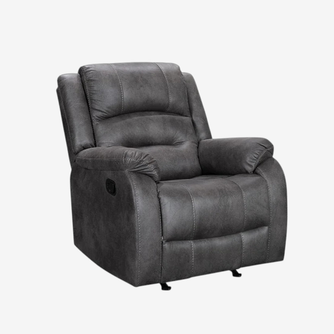 Calvano Manual Recliner Chair in Fabric Upholstery - Grey | Modern, Comfortable & Built to Last