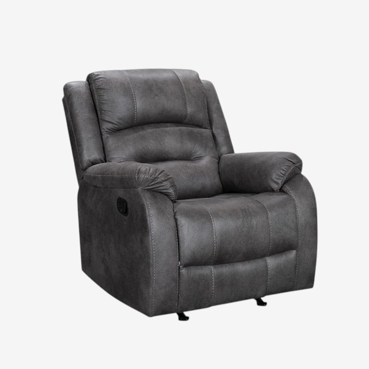 Calvano Manual Recliner Chair in Fabric Upholstery - Grey | Modern, Comfortable & Built to Last