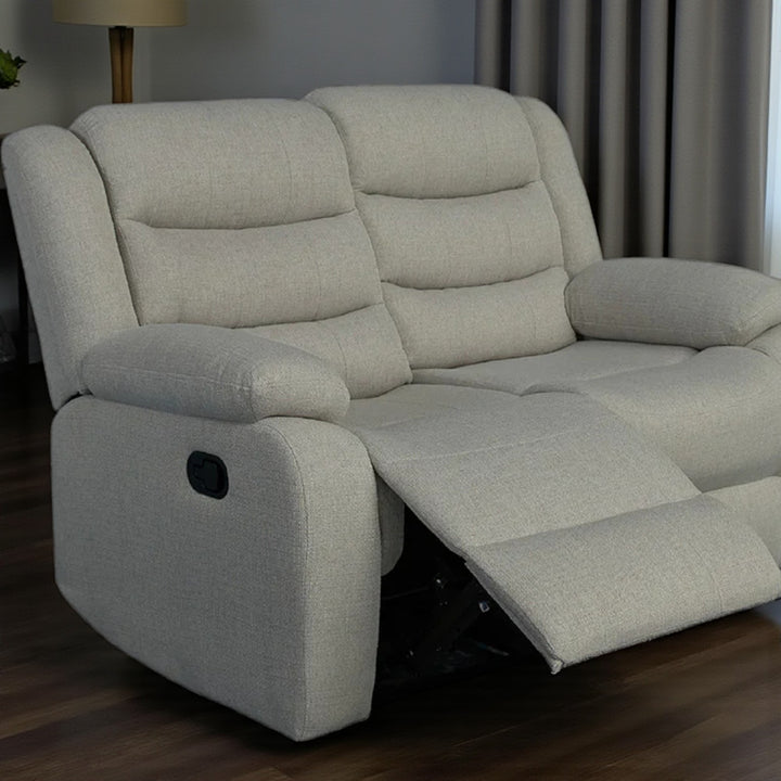 Noire Manual Recliner Loveseat in Fabric Upholstery - Grey | Stylish, Comfortable & Built to Last