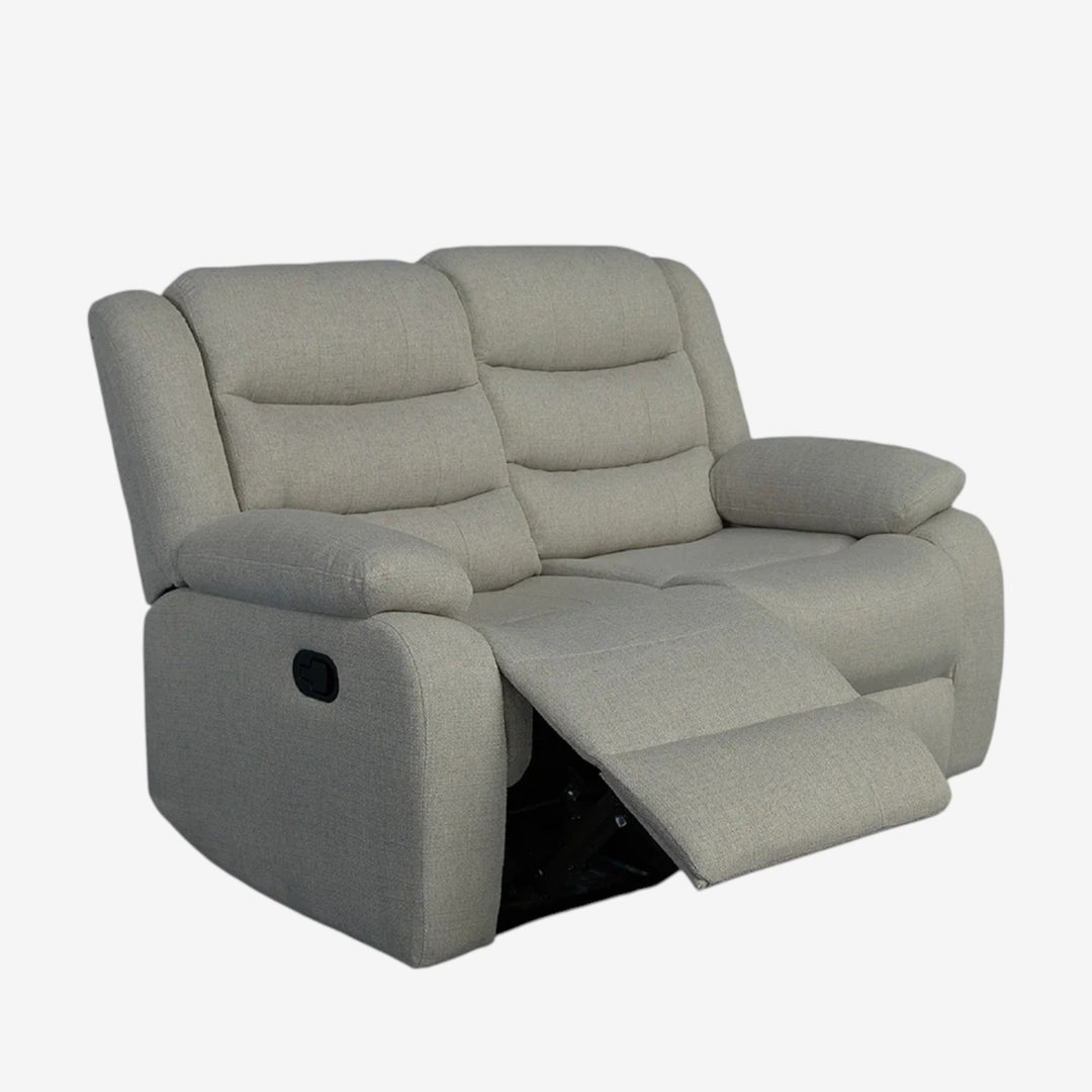 Noire Manual Recliner Loveseat in Fabric Upholstery - Grey | Stylish, Comfortable & Built to Last