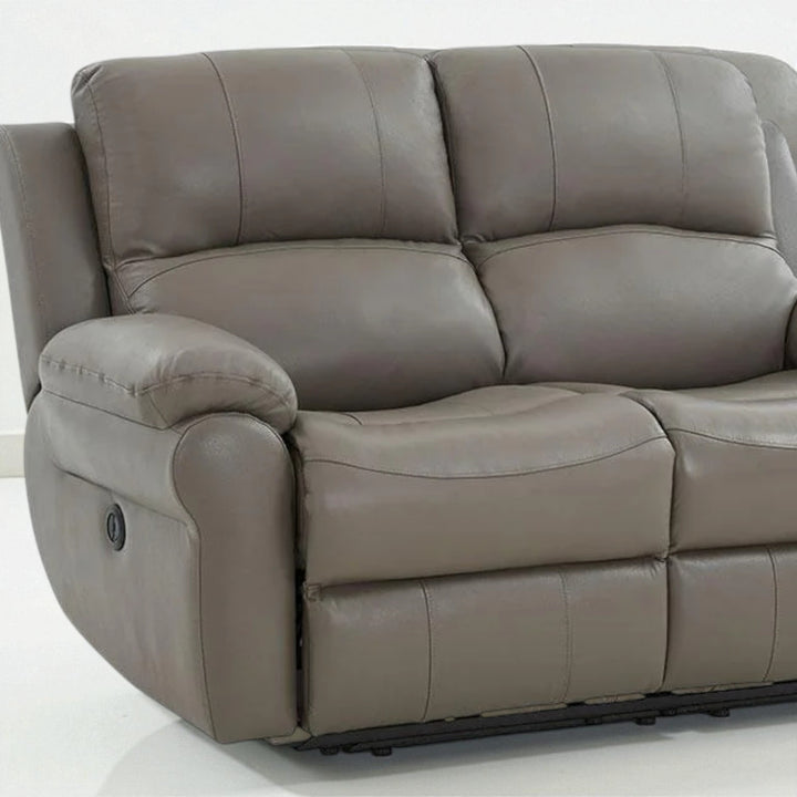 Emeren Power Recliner Loveseat in Leather Upholstery - Grey | Modern, Comfortable & Built to Last