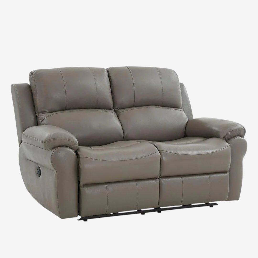 Emeren Power Recliner Loveseat in Leather Upholstery - Grey | Modern, Comfortable & Built to Last