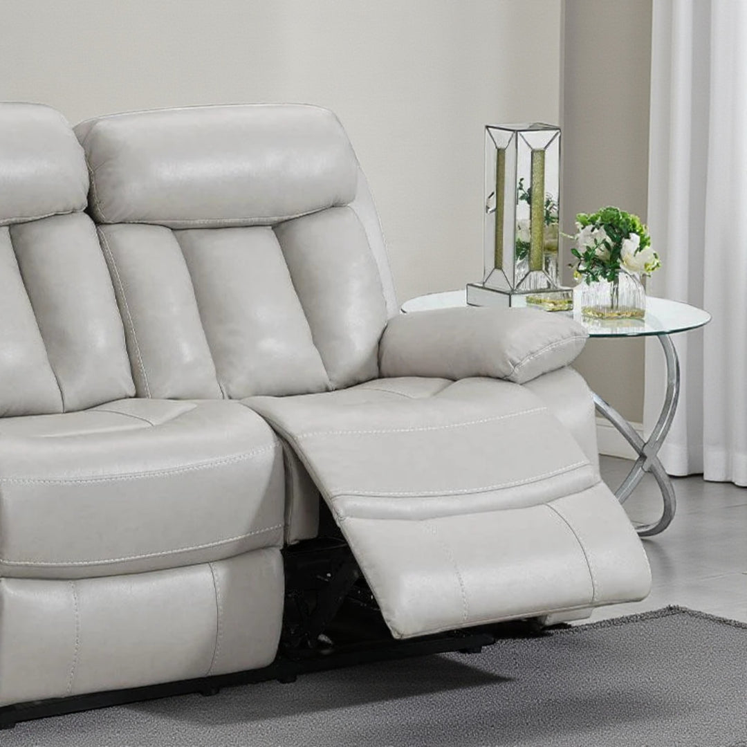 Stravelo Manual Recliner Loveseat in Leathaire Upholstery - Beige | Stylish, Timeless, Durable & Comfortable