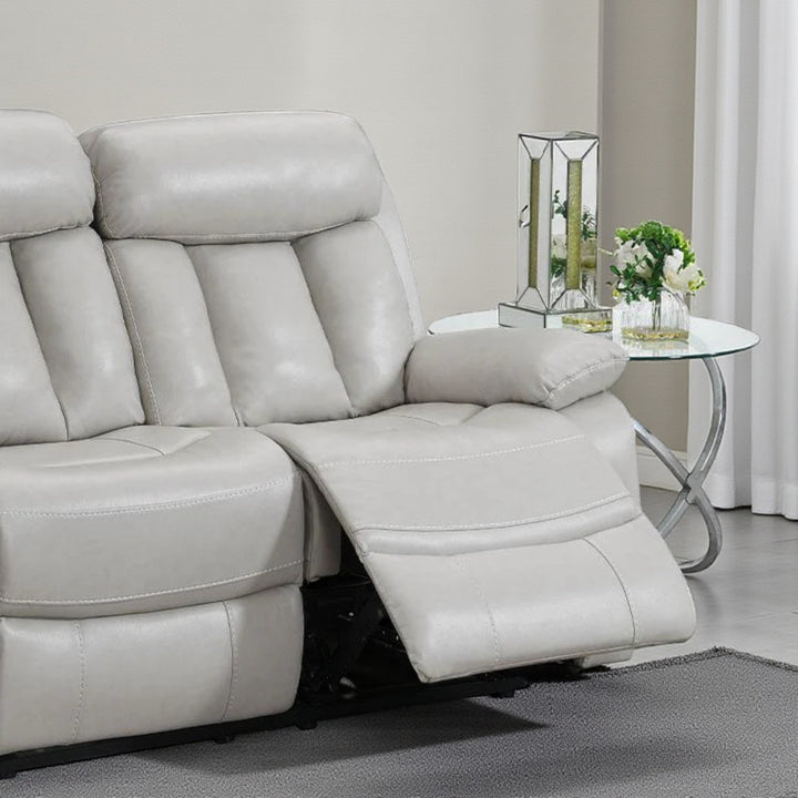 Stravelo Manual Recliner Loveseat in Leathaire Upholstery - Beige | Stylish, Timeless, Durable & Comfortable