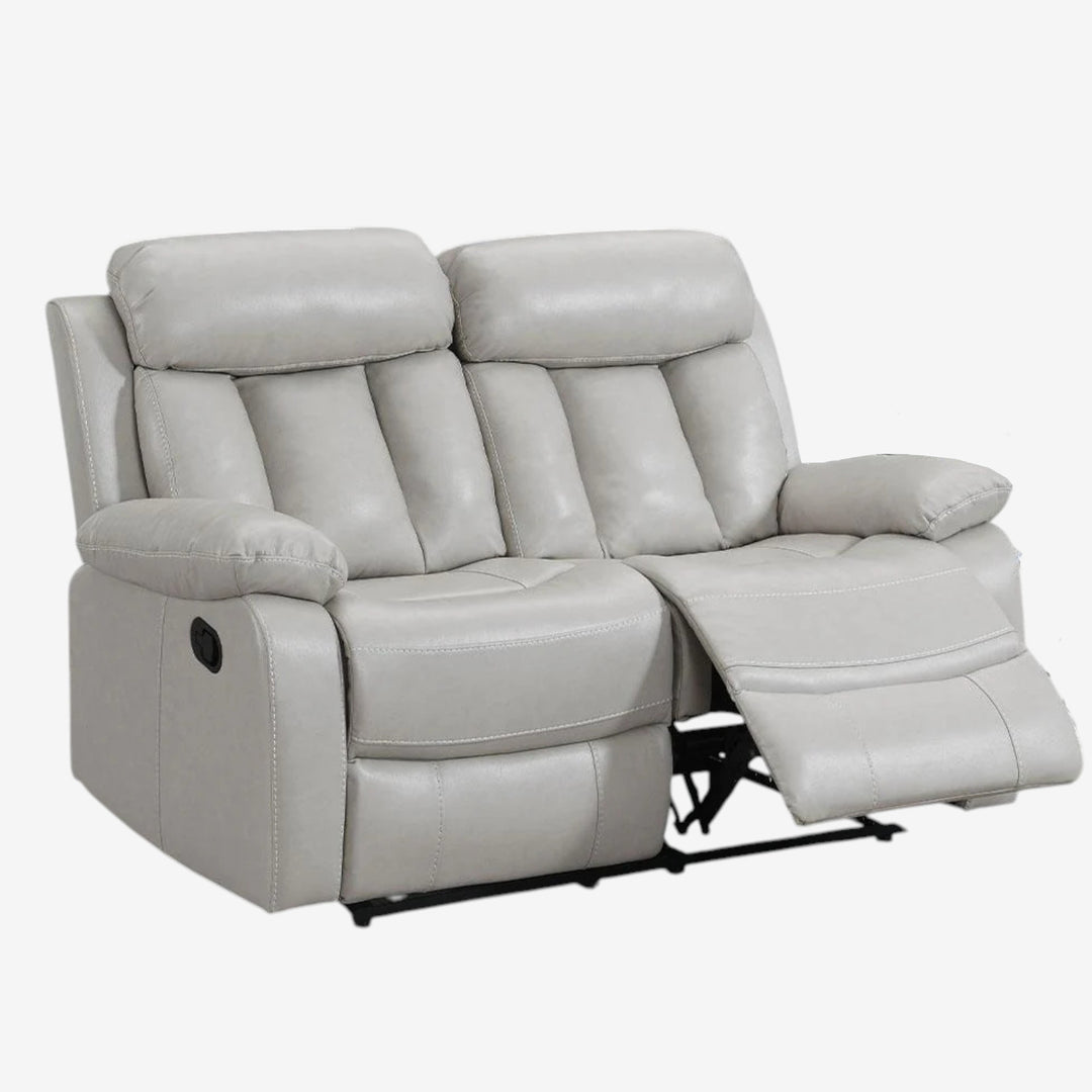 Stravelo Manual Recliner Loveseat in Leathaire Upholstery - Beige | Stylish, Timeless, Durable & Comfortable