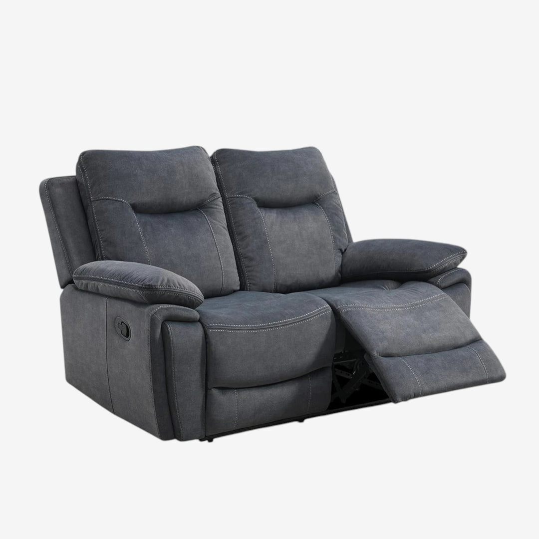 Calibre Manual Recliner Loveseat in Fabric Upholstery - Grey | Modern, Stylish, Comfortable & Built to Last