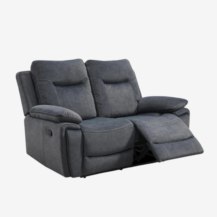 Calibre Manual Recliner Loveseat in Fabric Upholstery - Grey | Modern, Stylish, Comfortable & Built to Last