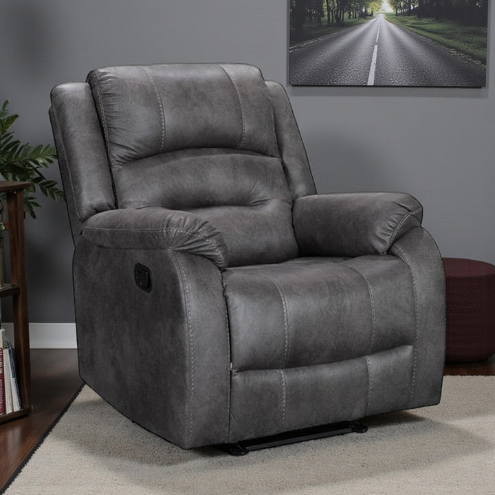 Calvano 3-Piece Manual Recliner Set in Palomino Fabric – Grey