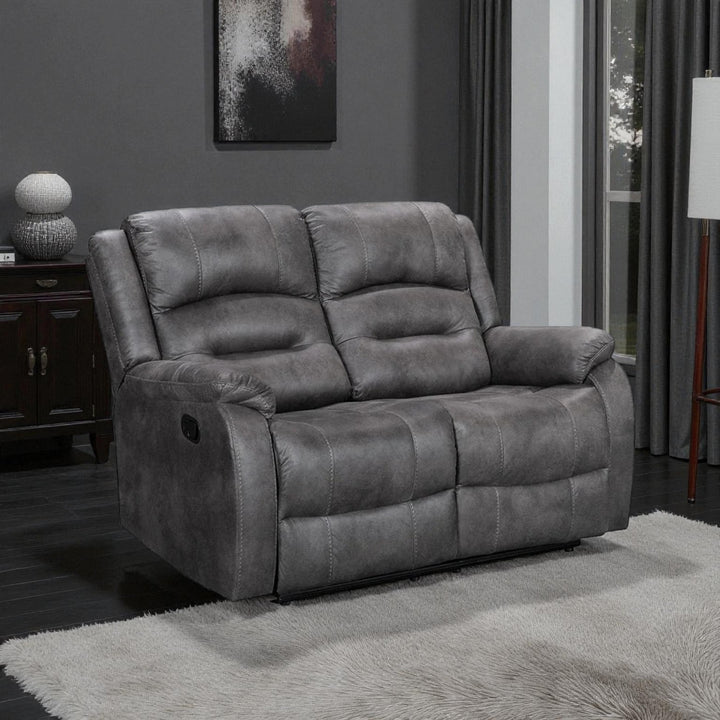 Calvano 3-Piece Manual Recliner Set in Palomino Fabric – Grey