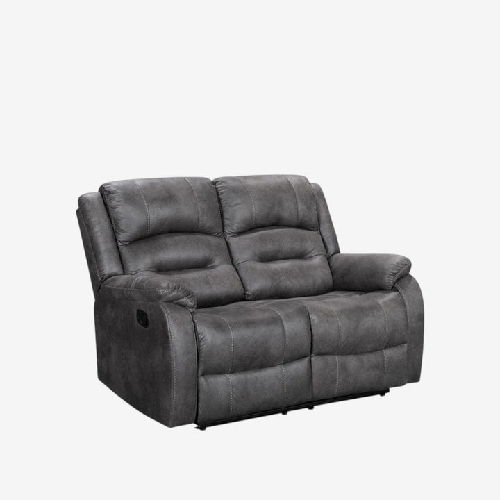 Calvano Manual Recliner Loveseat in Fabric Upholstery - Grey | Modern, Comfortable & Built to Last