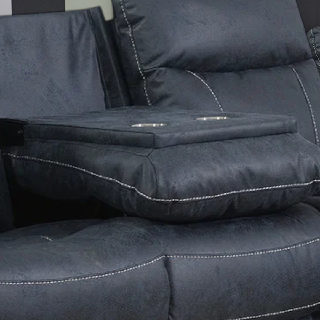 Velmor Manual Recliner Sofa in Fabric Upholstery - Blue | Timeless, Affordable, Comfortable & Built to Last