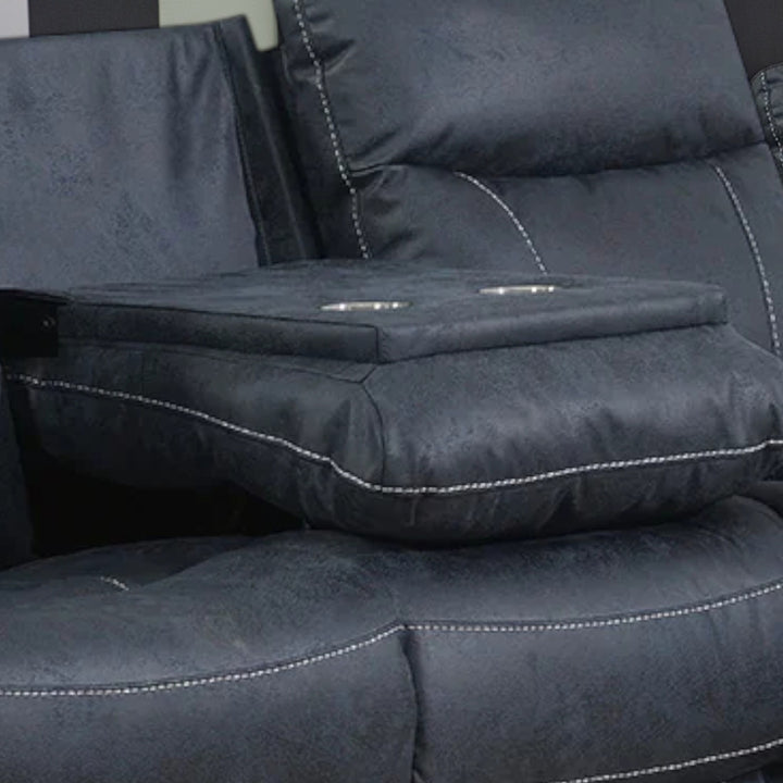 Velmor Manual Recliner Sofa in Fabric Upholstery - Blue | Timeless, Affordable, Comfortable & Built to Last