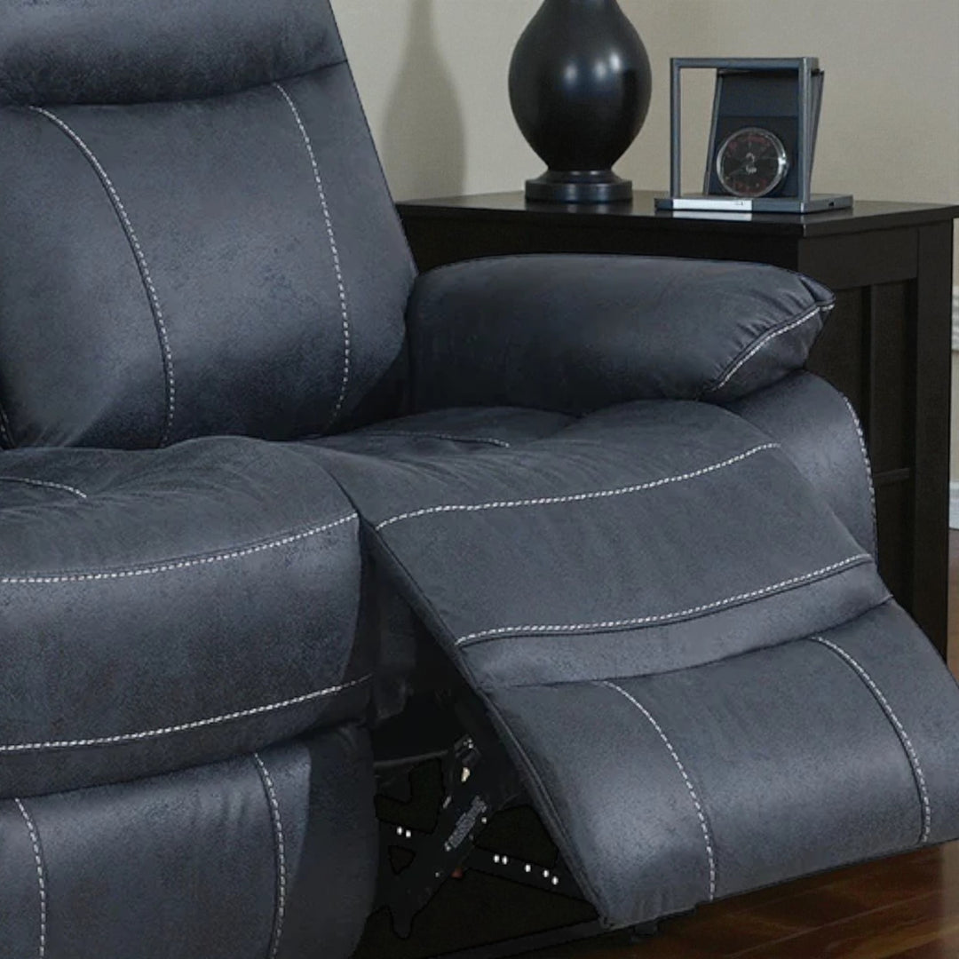 Velmor Manual Recliner Loveseat in Fabric Upholstery - Blue | Timeless, Affordable, Comfortable & Built to Last