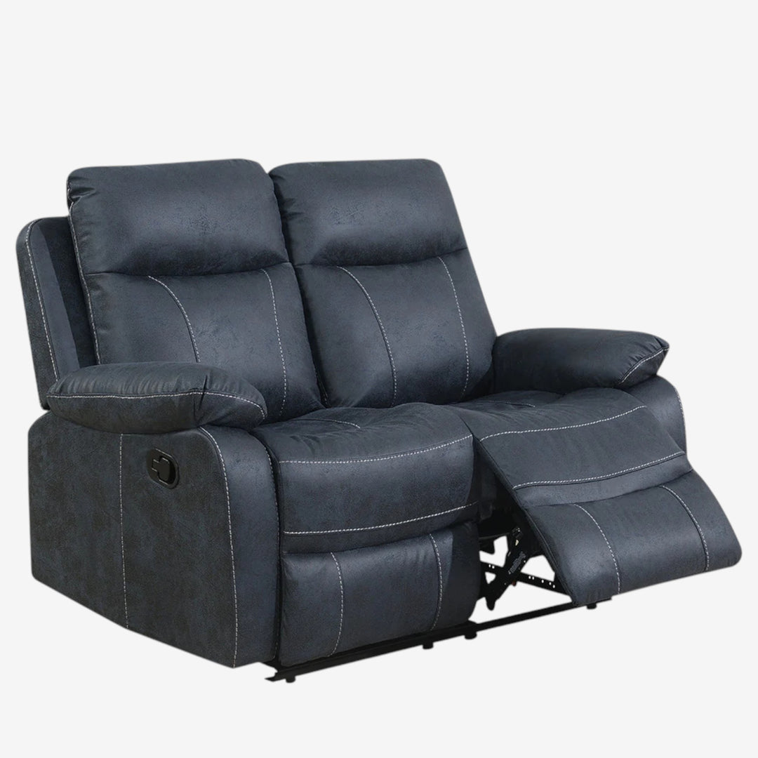 Velmor Manual Recliner Loveseat in Fabric Upholstery - Blue | Timeless, Affordable, Comfortable & Built to Last