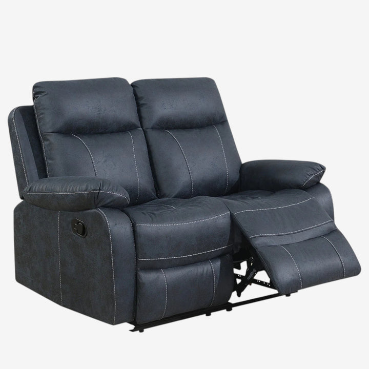 Velmor Manual Recliner Loveseat in Fabric Upholstery - Blue | Timeless, Affordable, Comfortable & Built to Last