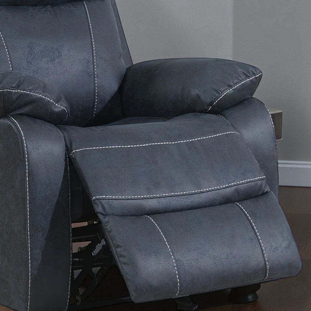 Velmor Manual Recliner Chair in Fabric Upholstery - Blue | Timeless, Affordable, Comfortable & Built to Last