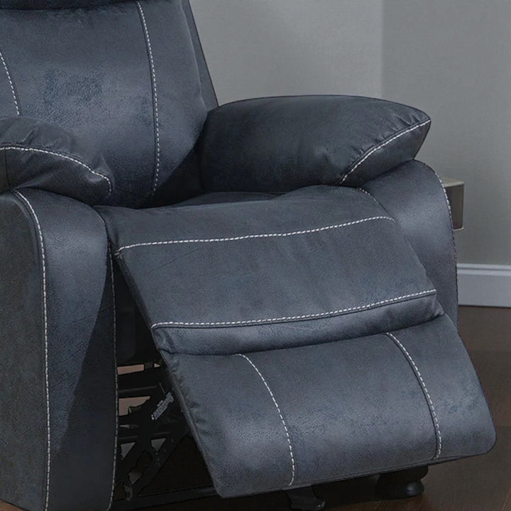 Velmor Manual Recliner Chair in Fabric Upholstery - Blue | Timeless, Affordable, Comfortable & Built to Last