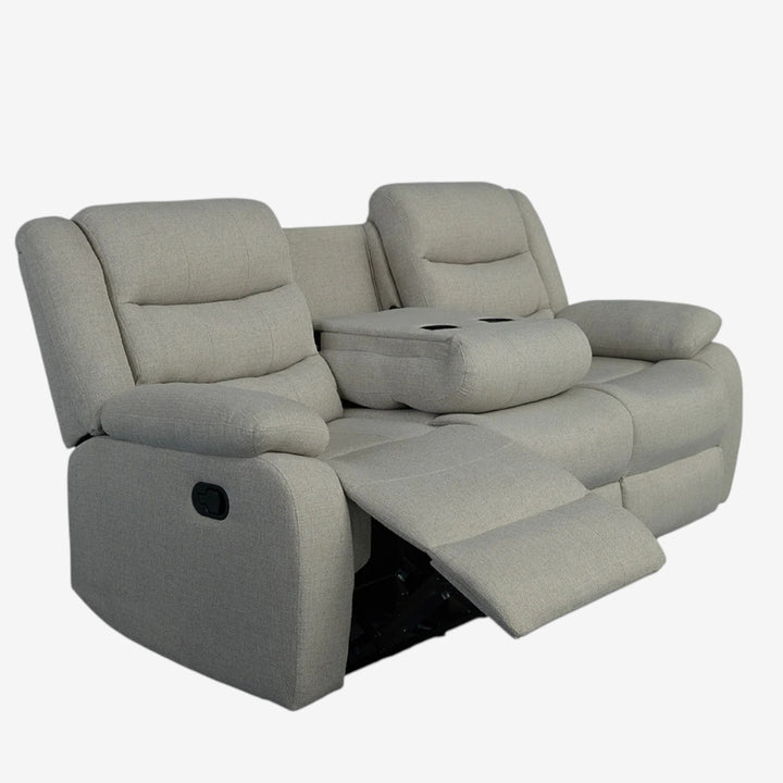 Noire Manual Recliner Sofa in Fabric Upholstery - Grey | Stylish, Comfortable & Built to Last