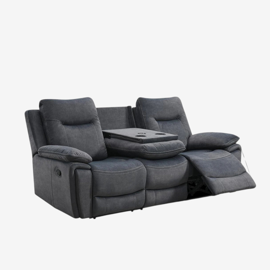 Calibre Manual Recliner Sofa in Fabric Upholstery - Grey | Modern, Stylish, Comfortable & Built to Last