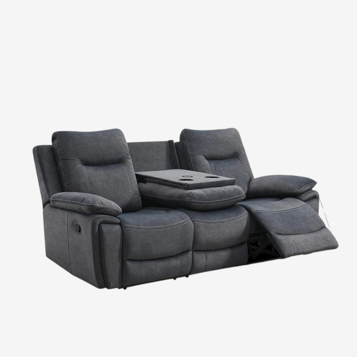 Calibre Manual Recliner Sofa in Fabric Upholstery - Grey | Modern, Stylish, Comfortable & Built to Last